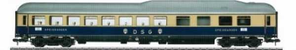 WR4üm-62, Federpuffer, Kurzkupplungskulisse, Speisewagen mit leuchtenden Tischlampen, Innenbeleuchtung über Decoder schaltbar
